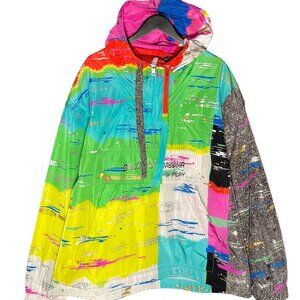 Dolce & Gabbana Multicolour Glitch Oversized Windbreaker